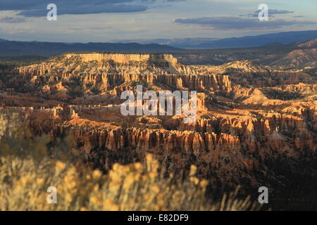 Sunset inside Bryce Canyon National Park - Utah - USA From Bryce Point Stock Photo