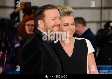 'Muppets Most Wanted' Screening at the Curzon Mayfair - Arrivals  Featuring: Ricky Gervais Where: London, United Kingdom When: 24 Mar 2014 Stock Photo