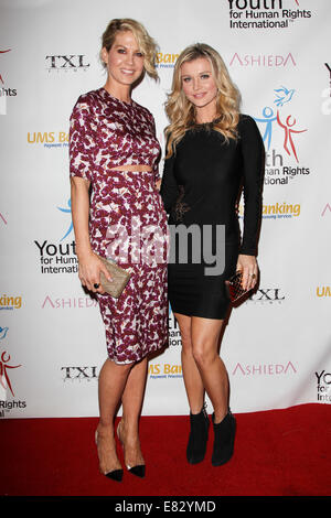 Youth for Human Rights International (YHRI) Celebrity Benefit at Beso Restaurant  Featuring: Jenna Elfman,Joanna Krupa Where: Hollywood, California, United States When: 25 Mar 2014 Stock Photo