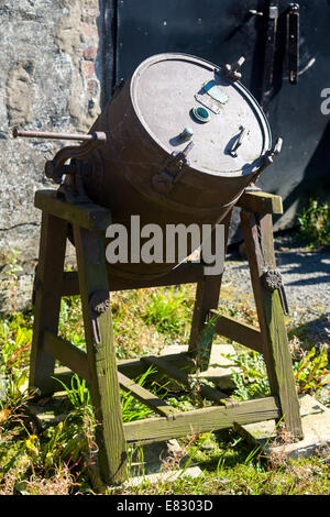 Old farmhouse butter churn barrel Island of Rothesay Scotland UK Stock Photo