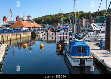 Rothesay harbour and yachting marina. Bute.Scotland UK Stock Photo