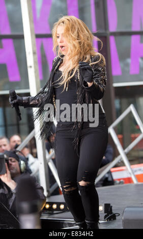 Shakira performing live on the 'Today' show as part of NBC's Toyota Concert Series  Featuring: Shakira Where: New York City, New York, United States When: 26 Mar 2014 Stock Photo