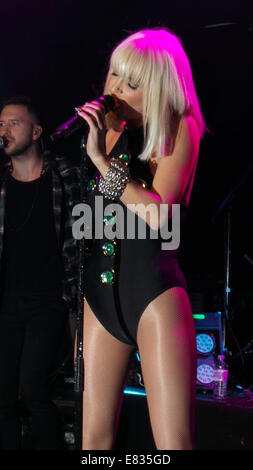 Sarah Harding plays her first ever solo concert after Girls Aloud split in London  Featuring: Sarah Harding Where: London, United Kingdom When: 26 Mar 2014 Stock Photo