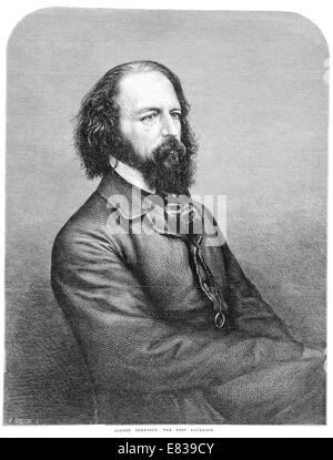 Alfred Tennyson 1st Baron 1809 - 1892, Poet Laureate 1864 Stock Photo