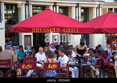 Cafe, Brussels, Belgium, North West Europe Stock Photo