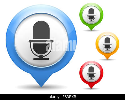 Microphone icon Stock Photo