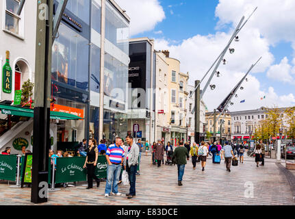 Shops on St Patrick's Street in the city centre, Cork, County Cork, Republic of Ireland Stock Photo