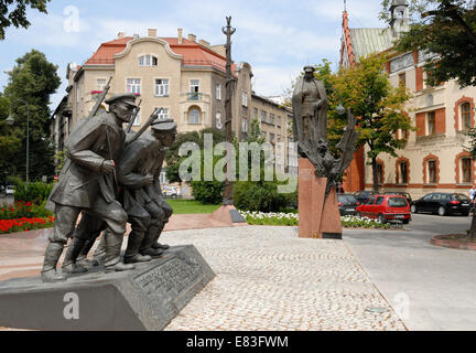 Jozef Pilsudski monument in Cracow Stock Photo