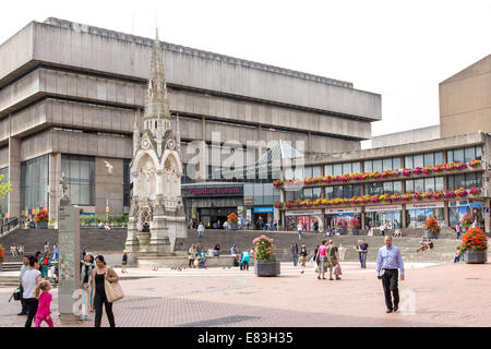 Paradise Circus and the old Birmingham Central Library, (now demolished 2016) Birmingham, England, UK Stock Photo