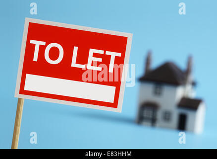 Real estate agent to let sign Stock Photo