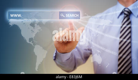 Internet global communications search Stock Photo