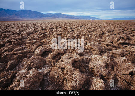 Devil’s golf course in death valley Stock Photo