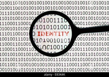 Identity theft online Stock Photo