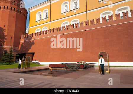The Tomb of the Unknown Soldier in Alexander Gardens, Moscow, Russia Stock Photo