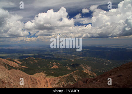 View from Pikes Peak Colorado Springs Stock Photo