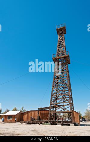 California, Kern County, Taft, West Kern Oil Museum, on original site, the Jameson #17 oil well drilled 1917, 2452 ft. deep Stock Photo