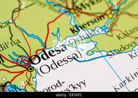 Close Up Map Of Odessa Ukraine E83xfc 