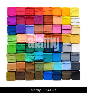 Set of colorful crayons, isolated on white background Stock Photo