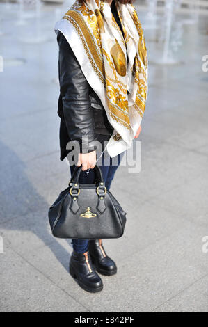 Morgane arriving for the Maxime Simoens Spring/Summer 2015 fashion show in Paris, France - Sept 28, 2014 - Photo: Runway Manhattan/Celine Gaille/picture alliance Stock Photo
