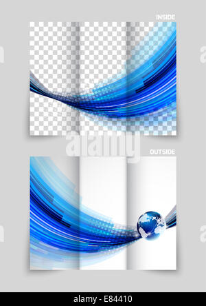 Tri-fold brochure template design Stock Photo