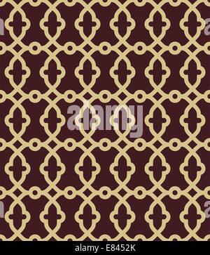 Geometric vector pattern with oriental elements. Seamless background. Abstract texture Stock Vector