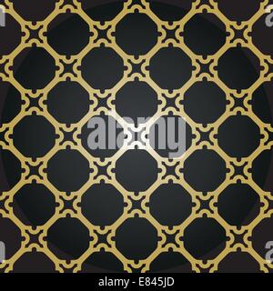 Geometric vector pattern with oriental elements. Seamless background. Abstract texture Stock Vector