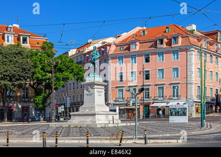 Duque da Terceira Square, in Cais do Sodre. This area is well known Lisbon nightlife spot. Stock Photo