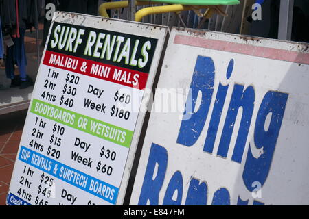 surfboard rental shop Manly Beach,Sydney,australia Stock Photo