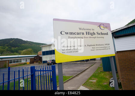 A general view of Cwmcarn High School in Newport, Gwent, Wales. Stock Photo