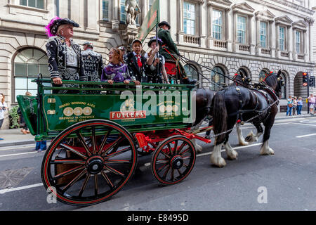 The London Pearly Kings & Queens Society Costermongers Harvest Festival Parade, London, England Stock Photo