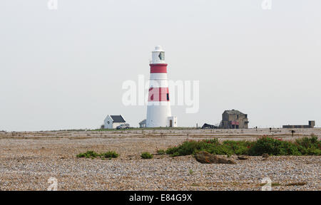 Lighthouse at Orford Ness on the Suffolk Coast in England Stock Photo