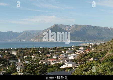 Panoramic view over Kommetjie and the Atlantic Ocean, Cape Town, Western Cape, South Africa Stock Photo