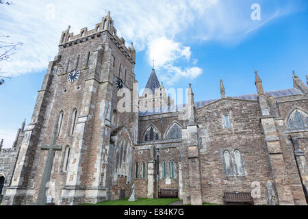 Church of St Mary in Ottery St Mary, Devon, dates from the 13th century and is thought of as a miniature Exeter cathedral. Stock Photo