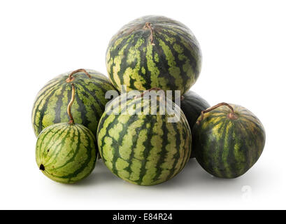 Heap of watermelons isolated on a white background Stock Photo