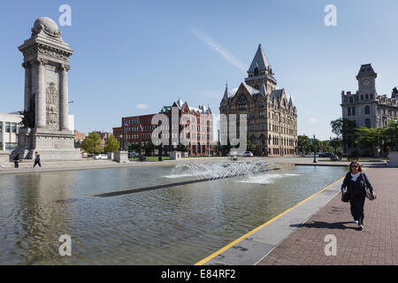 Clinton Square, Syracuse, New York. Stock Photo