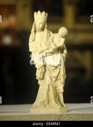 A plaster copy of the Gothic Madonna with Child statue returned to the Saint Bartholomew Church in Plzen from Norway after decades today, Monica Stensland, from the Norwegian embassy in Prague, has said. Norwegian woman Gerd Qvam took the statue to Norway at the turn of the 1950s and 60s. She said the then priest of the Plzen cathedral had feared that the statue could be either damaged or confiscated by the communist regime, and this was why he had asked her to export it. The Norwegian embassy in Prague and the Barratt Due institute enabled the statue´s return. However, Qvam did not live to se Stock Photo