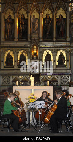 A plaster copy of the Gothic Madonna with Child statue returned to the Saint Bartholomew Church in Plzen from Norway after decades today, Monica Stensland, from the Norwegian embassy in Prague, has said. Norwegian woman Gerd Qvam took the statue to Norway at the turn of the 1950s and 60s. She said the then priest of the Plzen cathedral had feared that the statue could be either damaged or confiscated by the communist regime, and this was why he had asked her to export it. The Norwegian embassy in Prague and the Barratt Due institute enabled the statue´s return. However, Qvam did not live to se Stock Photo