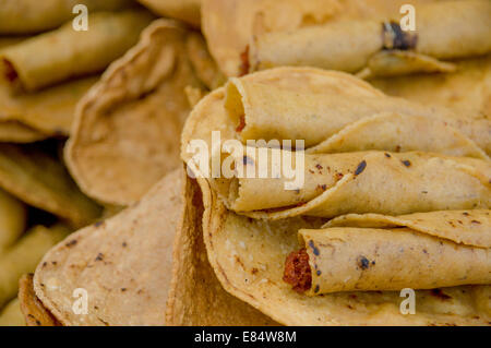 rolled tacos guatemala typical food Stock Photo