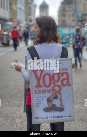 yoga advertisement  Yoga classes Stock Photo