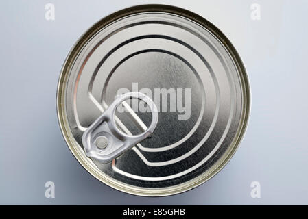 Close-up of a tin can. Above Stock Photo