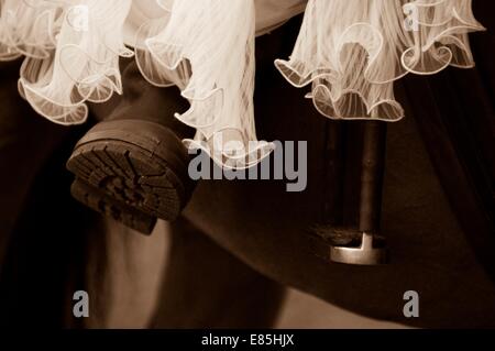 Close up of bride on a horse Stock Photo