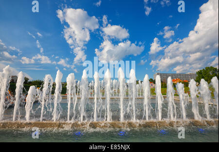Zagreb water fountain Stock Photo