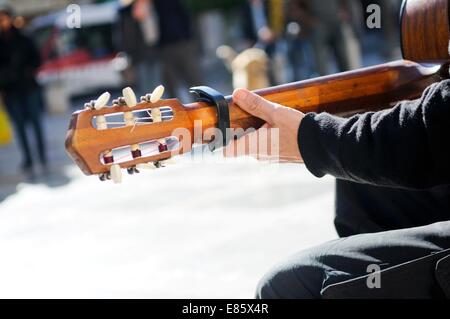 Man playing a guitar Stock Photo
