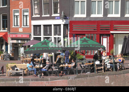 Cafe De Prins Prinsengracht Amsterdam Holland Stock Photo