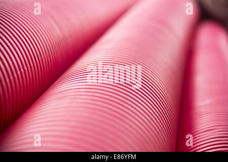 Abstract image of PVC pipes - shallow depth of field Stock Photo