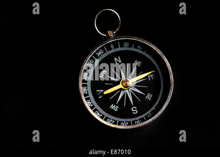 compass on black background Stock Photo