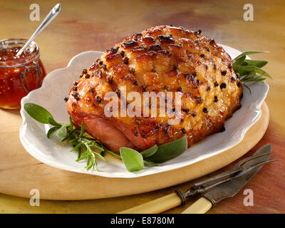 Sugar crusted glazed pork Stock Photo