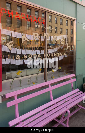 Brooklyn Farmacy and soda fountain NYC Stock Photo