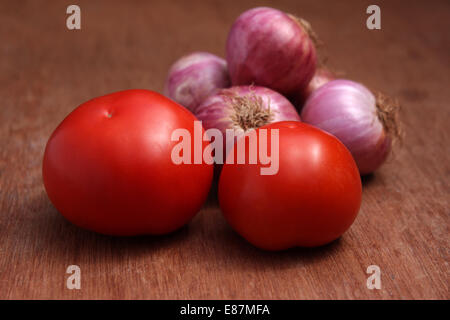 Tomato and Onion Stock Photo