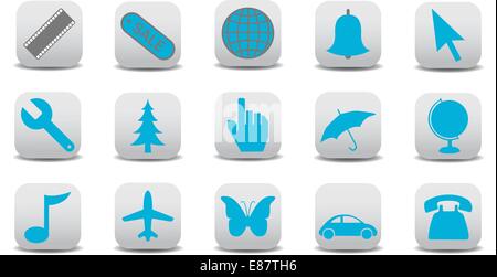 Vector illustration of different  Website and Internet icons Stock Vector